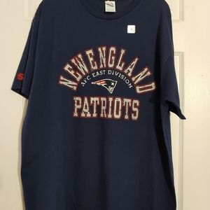 Patriots NFL Tee Football Blue XL England Team Cotton Mens